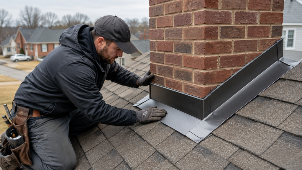 roof flashing repair Memphis leak prevention chimney flashing