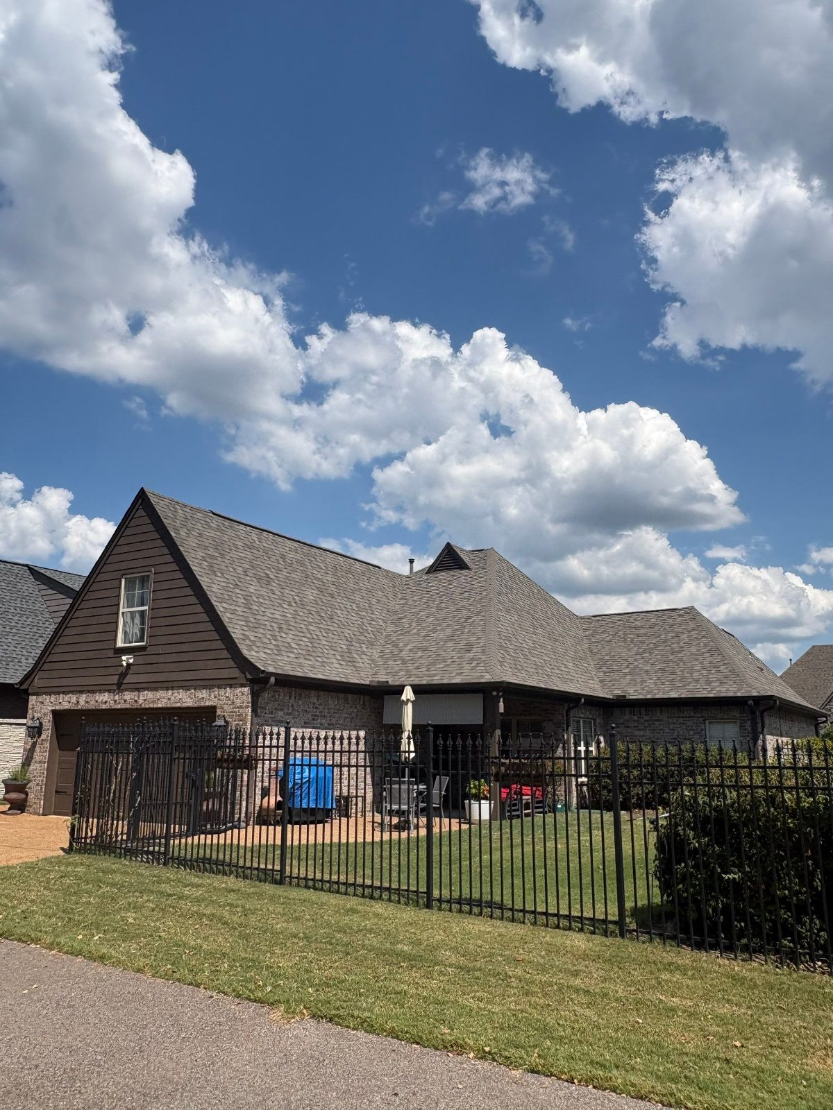 New roof seen from the street on a Lakeland TN home